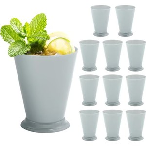 lot 19082 image: 4Es Novelty Mint Julep Plastic Cups 12 Pack 10 oz - Kentucky Derby Party Supplies