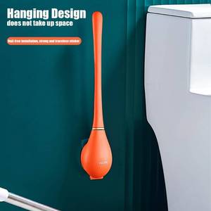 lot 19265 image: Modern Flexible Silicone Toilet Caspa for Home, Modern Home Flexible Silicone Toilet Brush, Deep Cleaning Silicone COLOR IS BEIGE