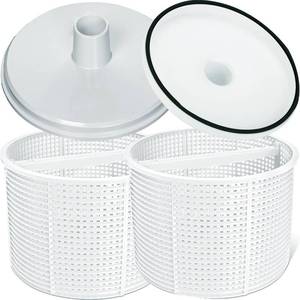 lot 19100 image: SPX1082CA Pool Skimmer Basket for Hayward B-152 Skimmer Basket, SP1106 Pool Skimmer Vacuum Plate for Hayward Swimming Pool Skimmer SP1082, SP1084, SP1085, SP1075, 7-2932 Inch, 2 Set White