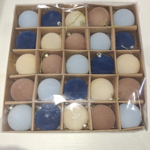 lot 19118 image: Mix Size Velvet Christmas Balls Bulk (Mix Color2-2.36inch)