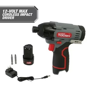 lot 17934 image: Hyper Tough 12V Max Lithium-Ion Cordless Impact Driver with 1.5Ah Battery and Charger,  -inch Quick Release Chuck, Model 99307