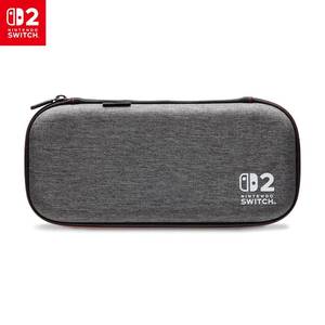 lot 17972 image: PowerA Slim Case for Nintendo Switch 2 - Dark Heather Grey, Officially Licensed, Protective Case, Holds 10 Game Cards, Padded Screen Protector, Built-in Play Stand