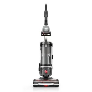 lot 19131 image: Hoover Upright Vacuum, WindTunnel Tangle Guard, Bagless, with Swivel Steering, Hard Floor and Carpet, Crevice Tool, Dusting Brush, Turbo Tool, LED headlights, UH77110, Black