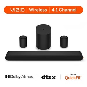 lot 19149 image: VIZIO 4.1 Soundbar with Dolby Atmos, Wireless Surround Speakers & Compact Subwoofer, QuickFit Compatible (SV410XW-0905)