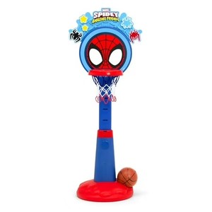 lot 19156 image: Marvel Spidey and His Amazing Friends Plastic Basketball Set by Delta Children   Includes Basketball-Hoop, 1 Basketball and Ball Pump