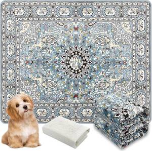 lot 19199 image: Washable Pee Pads for Dogs, (2 Pack, 36x42) Upgrade Reusable Puppy Pads with Non-Slip Rug Pad, Super Thickening Absorbent Leakproof Dog Traning Pads Whelping Pad for Dogs, Doggie(Blue-2)
