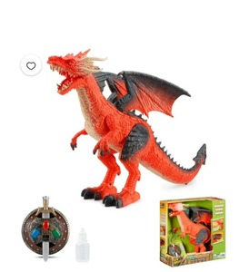 lot 19227 image: Bright Infrared (IR) Remote Control Red Dragon with Lights and Sounds, 117 Child