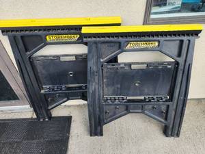 lot 88 image: Storehorse Folding Sawhorse 2-Pack Yellow and Black