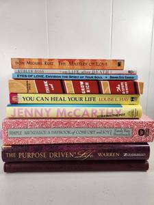 lot 124 image: Lot of 9 Books Don Miguel Ruiz, Louise L. Hay, Jenny McCarthy, Warren, Others