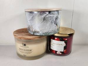 lot 150 image: Scented Candle Lot North Plains Apple Blossom Cinnamon Apple Strudel