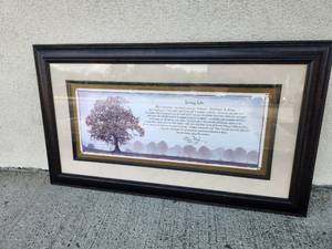 lot 253 image: Living Life Framed Print Bonnie L. Mohr 28x16 Inch Black Wood Frame