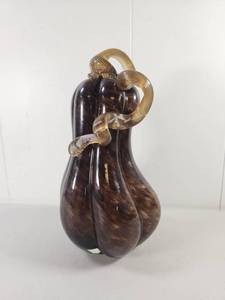 lot 300 image: Blown Glass Decorative Pumpkin