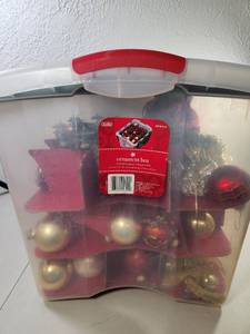 lot 352 image: Sterlite Ornament Box Ornaments with Assorted Decorations
