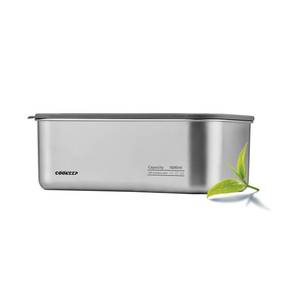 lot 1704 image: cookeep 54oz1600ml Stainless Steel Food Containers,Stainless Steel Containers with Lids,Snack Containers,Lunch Box,Easy Clean,Airtight & Leakproof for Kitchen Storage,Dishwasher Safe,BPA-Free - Retail $19