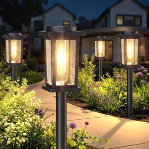 Melunar Solar Pathway Lights Outdoor, 8 Pack Solar Powered Garden Lights Waterproof, Auto On/Off Outdoor Landscape Lights for Patio, Walkway, Driveway, Lawn, Pool Decor. (Warm White) - Retail: $27