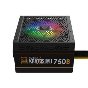 lot 1711 image: GAMDIAS RGB Gaming PC Power Supply 750W 80 Plus Bronze Certified 750 Watt PSU for Computers with Active PFC, Kratos M1-750B - Retail $80