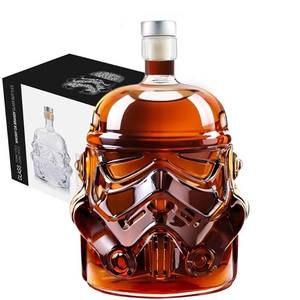 lot 1725 image: Whiskey Decanter Personalized Transparent Creative Flask Carafe Whiskey Carafe for Wine, Vodka, Liquor, Scotch, 750ml Bourbon for Men - Retail $17