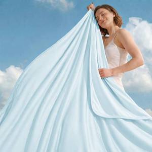 lot 1728 image: GOHERO Cooling Blanket King - Arc-Chill Q-Max 0.5 Cool Summer Blanket for Hot Sleepers - Double Design Lightweight Blanket Absorbs Heat to Keep Cool on Warm Nights(90inx108in) Blue - Retail $40