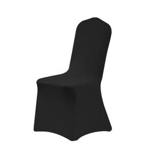 lot 1750 image: Asnomy Chair Covers Stretch Spandex Chair Covers Universal Fitted Chair Cover Protector for Wedding,Party,Dining and Banquet Black, 25 PCS - Retail $49