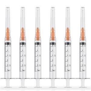 lot 1765 image: 25Pcs 3ml Syringes with 25 Gauge 1 Inch Needle, Luer Lock Disposable Accessories for Lab Measuring, Refilling Inks, Industry and Plant, Individual Package - Retail $8