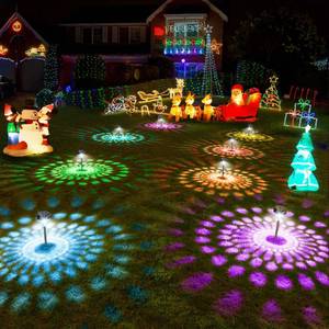 lot 1816 image: Kingsyard 8 Pack Solar Pathway Lights Outdoor Waterproof IP67, Bright Color Changing & Warm White LED Solar Lights for Outside Garden Yard Landscape Path Christmas Walkway Decor