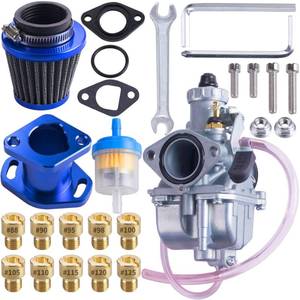 lot 7461 image: ORAEVY VM22 26mm Carburetor Carb Kit fit for Performance Intake Pipe Mainfold Air Filter Fit For Predator 212cc GX160 Honda GX200 CT200U 196cc KT196 Clones Moto Go Kart Mini Bike Race Kart (Blue) - Retail $38