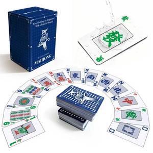 lot 7464 image: JIHUIJOY 144-Pcs China Mahjong Playing Cards - Waterproof & Non-Slip PVC Material, Large Font for Easy Reading, Durable & Portable, Ideal for Beginners & Elderly, Perfect for Travel, Camping - Retail $19