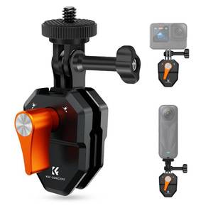 lot 7472 image: K&F CONCEPT Motorcycle Windshield Clip Mount for GoPro Hero 131211109 Black, Aluminum Alloy Camera Clamp with 14in Adapter for DJI Osmo Action 6345 Pro Insta360 X5X4, Action Camera Accessories - Retail $21
