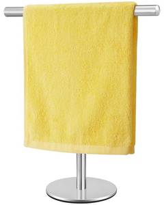 lot 7485 image: Standing Hand Towel Holder, T-Shape Towel Rack Stand, Stainless Steel Towel Bar for Bathroom Kitchen Vanity Countertop, Nickel