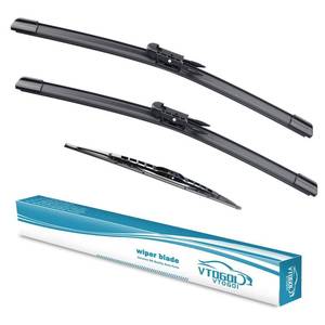 lot 7488 image: OEM Windshield Wiper Blades Replacement for Audi Q7 2006 2007 2008 2009 2010 2011 2012 2013 2014 2015, All Weather Original Factory Quality Front & Rear Wipers Set 26in26in14in (Pack of 3) - Retail $19