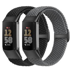 lot 7508 image: VNDAPT Elastic Braided Bands Compatible with Fitbit Charge 5Fitbit Charge 6 for Women Men, Breathable Adjustable Stretchy Nylon Loop Sport Replacement Wristbands for Fitbit Charge 6 Charge 5 Straps - Retail $13