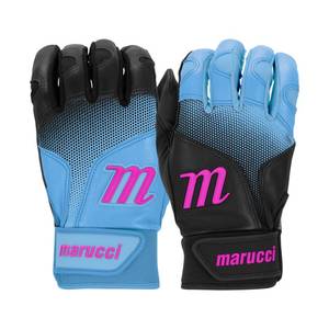 lot 7523 image: MARUCCI PWR Fade Youth Batting Glove BlackColumbia, YL - Retail $30