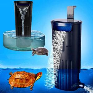 lot 7526 image: LONDAFISH Ultra-Low Water Level Turtle Filter - 600LH Submersible Aquarium Filter wWaterfall Oxygenation, Quiet Operation for 10-40 Gallon Tanks - Retail $18
