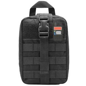 lot 7531 image: Ham Radio Go Bag with Tear-Away Hook and Loop Back - Molle Compatible, Multi-Pocket Design for Radios, Cables, and Gear - Great for Radio Bugout Bag and Survival Kit - Retail $24