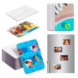 lot 7542 image: Ovveroche 40 Pcs Sublimation Magnets Blank 3.5 x 2.3 Inch Personalized Fridge Refrigerator Magnets Blanks DIY Sublimation Refrigerator Magnet Bulk Soft Magnetic for Kitchen Decorative Fridge Magnets - Retail $15