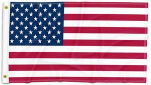 lot 13632 image: Flag of USA 3x5FT Double Stitched Polyester Flag with 2 Gronments - Retail $7