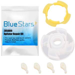 lot 13653 image: BlueStars Ultra Durable 285809 Washer Short Cam Agitator Repair Kit - Compatible with Whirlpool & Maytag Washers - Replaces 3951650 3951682 AP3094543 PS334648 - Retail $12