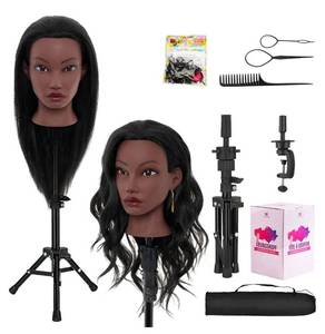 lot 15352 image: Cosmetology Training Head Set with Stands, Clamps, Tools and Accessories