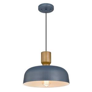 lot 15355 image: Darkaway Pendant Light Fixtures Ceiling Hanging with Hammered Metal Shade, Modern Pendant Light for Kitchen Island Lighting Hanging Lamp Adjustable Height, Medium - Retail $45