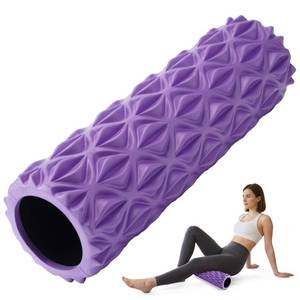 lot 15366 image: JOYVANTAGE Foam Roller High Density Deep Tissue Massager for Muscle Massage Myofascial Trigger Point Release Improves Mobility Massage of The Back and Leg Muscles - 15in (Purple) - Retail $37