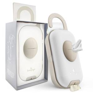 lot 15386 image: keepigo Diaper Bag Wipe Dispenser  3-in-1 Portable Diaper Caddy Organizer, Baby Wipe Holder with Disposable Bags  Baby Essentials for Newborns, Toddlers, Travel & Baby Shower Gifts - Retail $40