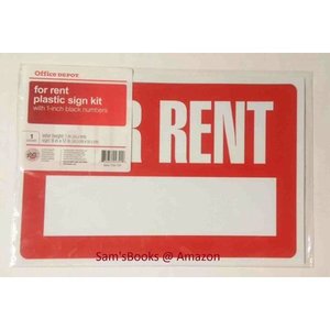 lot 423 image: U.S. Stamp Sign  For Rent  Kit  8in. x 12in. - Lot of 3