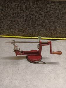 lot 434 image: Red Apple Peeler Corer Slicer Crank-Handle Manual