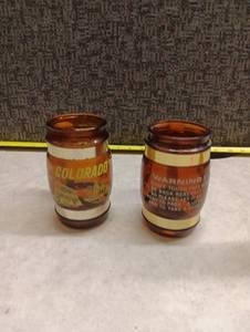 lot 439 image: Colorado Souvenir Glass Mugs with Handles Set of 2