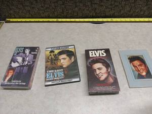 lot 490 image: Elvis Presley Media Collection 4-Item Lot VHS DVD