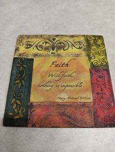 lot 563 image: Faith With Faith Nothing Is Impossible Mary McLeod Bethune Decorative Wall Plaque