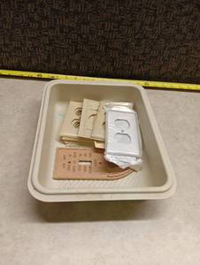 lot 582 image: Electrical Outlet and Switch Wall Plates Lot - Various Styles and Finishes
