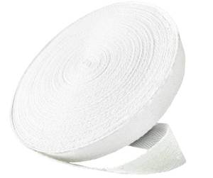 lot 17583 image: 50 Yards Cotton Twill Tape Ribbon 1 Inch, Soft Natural Webbing Tape Herringbone Tape for Sewing DIY Craft, White - Retail $10