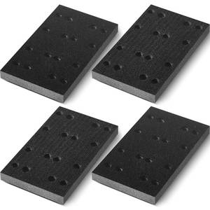 lot 17625 image: Dimsile 4 Pcs Soft Black Foam Sanding Pads Interface Sander Backing Pad Compatible with Festool RS400 LS130 Sander, 80 x 133 x 12 mm - Retail $14