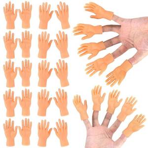 lot 17640 image: 30 Pcs Tiny Finger Hands Mini Rubber Finger Puppets, Miniature Small Hands Ealistic Cute Little Hand Finger for Gifts Puppet Show Prank Gag Performance Party Favors - Retail $10